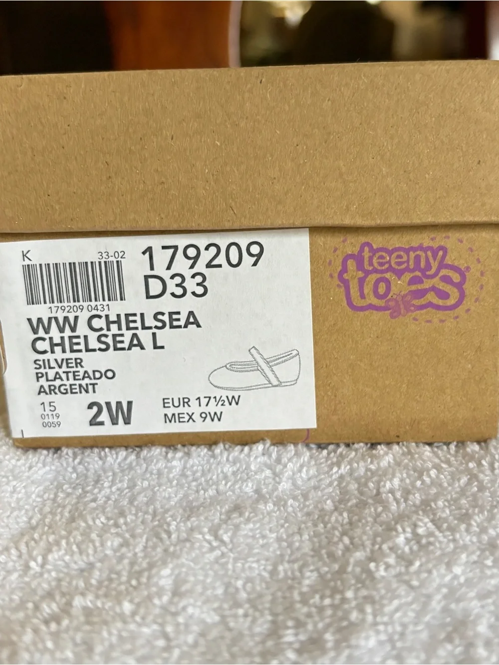 NIB Teeny Toes Toddler Shoes, Size 2W